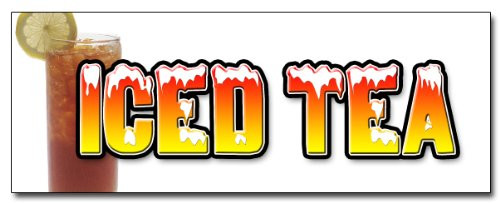 12" ICED Tea Decal Sticker Sweet ice Drink cart Stand New
