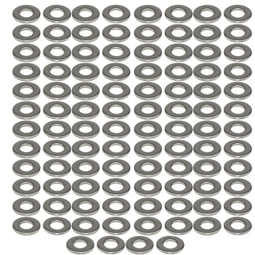 304 Stainless Steel ID 3/16" OD 15/32" Flat Washer Plain Washer Sheet Metal Gasket Fastener M5X12X1(100pcs)