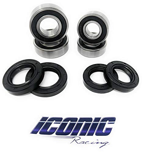 Iconic Racing Both Front Wheel Bearing and Seal Kit Fits Honda TRX 400EX TRX 300EX TRX 300X TRX 300 TRX 250R TRX 250X