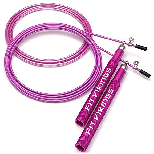 Jump Rope with 2 Adjustable Speed Rope Cables - Weighted - Skipping Rope for Men, Women and Kids - Jumping Rope for CrossFit, Boxing, MMA, Fitness Workout, Cardio Exercise - Professional Jump Ropes Jump Rope with 2 Adjustable Speed Rope Cables - Weighted - Skipping Rope for Men, Women and Kids - Jumping Rope for CrossFit, Boxing, MMA, Fitness Workout, Cardio Exercise - Professional Jump Ropes