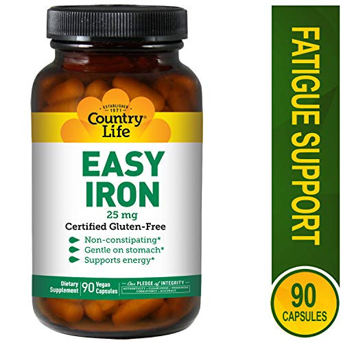 Country Life - Easy Iron, 25 mg - 90 Vegetarian Capsules