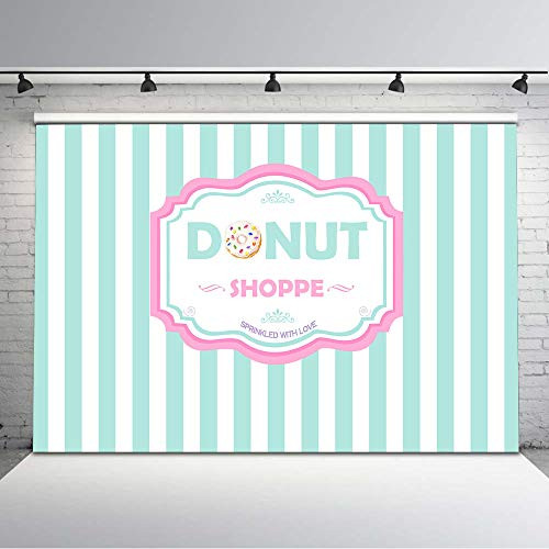 Mehofoto Donut Shoppe Backdrop Donut Birthday Party Photo Background 7x5ft Donut Party Backdrops Grow Up Birthday Decorations Supplies