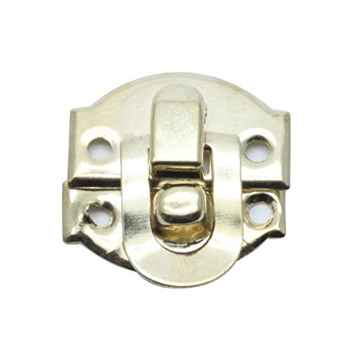Dasunny 20Pcs Box Hasp Latch, Mini Size Gold Toggle Latch Hasp Lock
