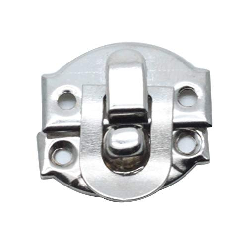Dasunny 20Pcs Box Hasp Latch, Mini Size Silver Toggle Latch Hasp Lock