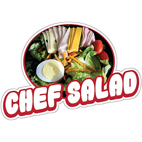 SignMission Chef Salad 12" Decal Concession Stand Food Truck Sticker, Size