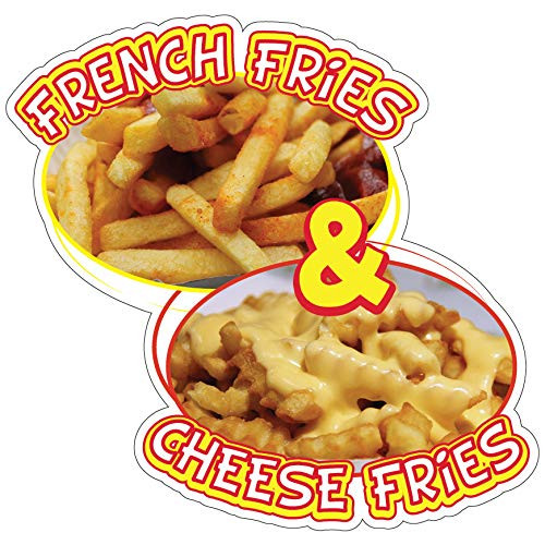 SignMission French Cheese Fries 12" Decal Concession Stand Food Truck Sticker, Size