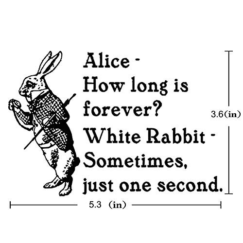 The White Rabbit Alice Quote (v6) Sticker Decal Notebook Car Laptop Compatible with Apple MacBook Pro Air 11" 12" 13" 15"