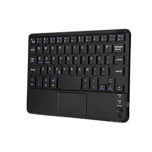 V BESTLIFE Ultra-Slim Wireless Bluetooth Keyboard with Touchpad Rechargeable Universal Portable Keyboard for Windows iOS Android Tablet PC Smartphone