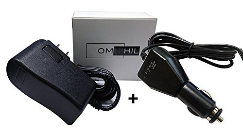 Omnihil 8 Feet AC Adapter+ 5 Feet Car Charger Compatible with O2-Cool 10" Indoor/Outdoor Battery Operated Fan #1053
