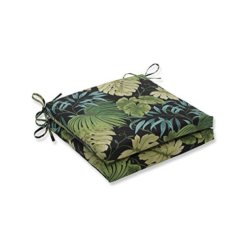 Pillow Perfect Outdoor/Indoor Tropique Peridot Squared Corners Seat Cushion 20x20x3 (Set of 2)