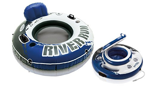 Intex River Run I Inflatable Floating Tube Raft with Mega Chill Cooler