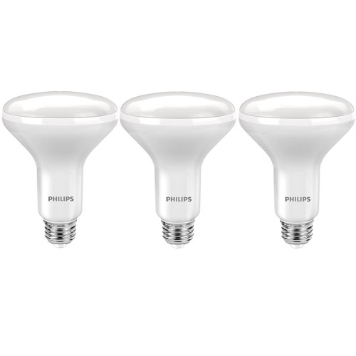 Philips LED Dimmable BR30 Light Bulb: 650-Lumen, 5000-Kelvin, 8-Watt (65-Watt Equivalent), E26 Base, Daylight, 3-Pack