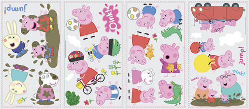 RoomMates RMK3183SCS Peppa the Pig Peel and Stick Wall Decals