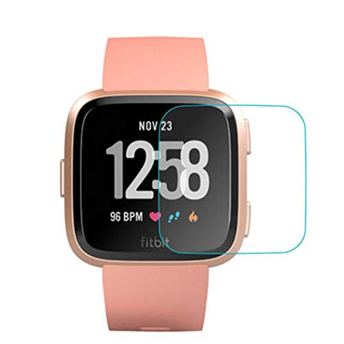 Screen Protector Compatible for Versa & Versa Lite Edition, Waterproof Tempered Glass Screen Protector Cover Saver Compatible Versa Smart Watch Scratch Resist Anti-Bubble - [3 Pack]