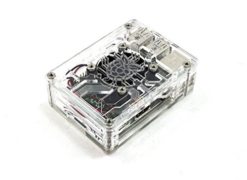Zebra Virtue ~ Crystal Ice Case for Raspberry Pi 3, 2 and B+ with Fan by C4Labs
