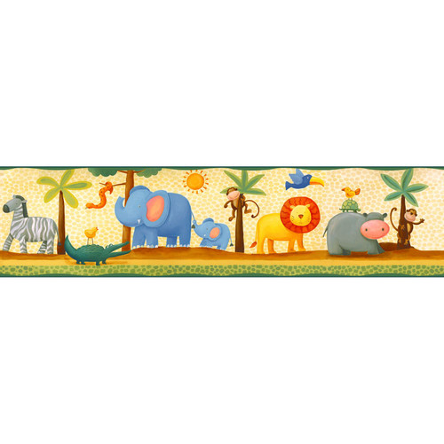 RoomMates RMK1137BCS Jungle Adventure Peel & Stick Border