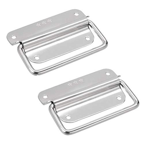 Rannb Stainless Steel Mounted Type Tool Chest Pull Handles for Toolbox Lifting Door Chest - Pack of 2(Large)