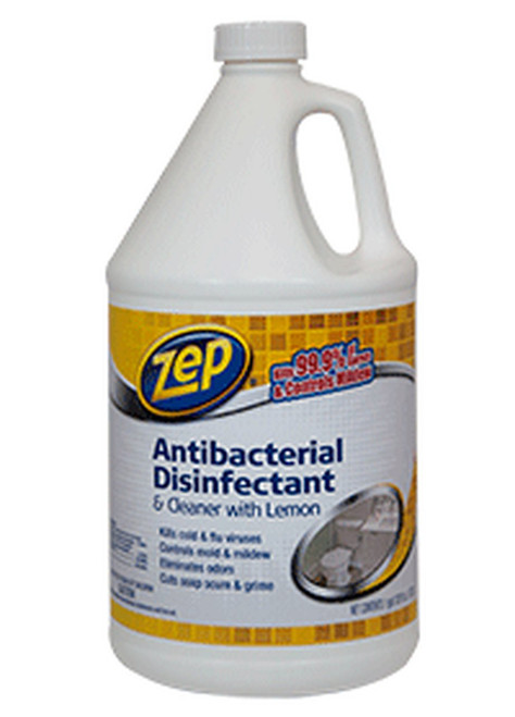 Zep Commercial 1041688 Antibacterial Disinfectant Cleaner with lemon , 1 gal Bottle