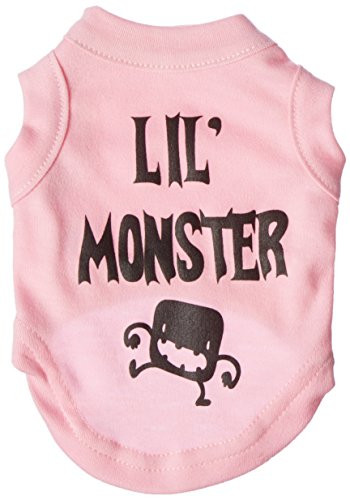 Mirage Pet Products Lil Monster Screen Print Shirts Pink XS (8)