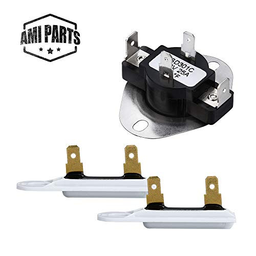 3392519 dryer thermal fuse 2pc and 3387134 dryer cycling thermostat fits Whirlpool Kenmore Dryer Replacement Part