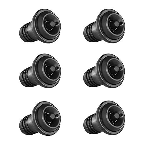 LATOW Wine Stoppers (Set of 6), Silicone Reusable Wine and Beverage Bottle Stopper,Best Wine Air Vacuum Stoppers To Keep Wine Fresh