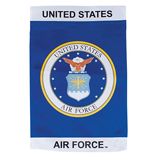 In the Breeze U.S. Air Force Emblem Lustre Garden Flag - Double Sided Military Service Flag