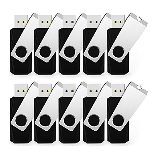 JUANWE 10 Pack 128MB USB Flash Drive USB 2.0 Small Capacity Swivel Thumb Drive Jump Drive Memory Stick Pen Drive - Black JUANWE 10 Pack 128MB USB Flash Drive USB 2.0 Small Capacity Swivel Thumb Drive Jump Drive Memory Stick Pen Drive - Black