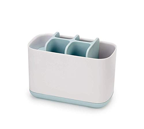HOPAS X-Large Toothbrush Holder, Upgraded Bathroom Toothpaste Caddy,Multifunctional Toothbrush Stand 6 Slots for Electric Toothbrush, Toothpaste, Comb, Razor (blue)