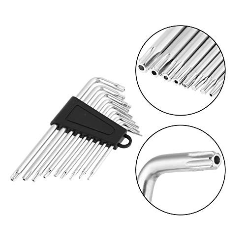 Zyyini Hex Key Set,9pcs Small Security Star Hex Universal L-Shape Wrench Set Hand Tools