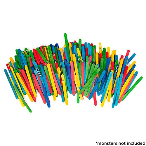 Horizon Group USA Colored Wood Stick for Crafting Projects 600ct, Assorted