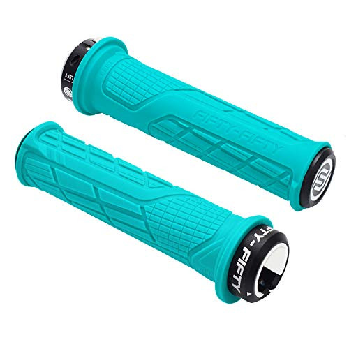 FIFTY-FIFTY Single Lock-on Mountain Bike Grips(Turquoise) FIFTY-FIFTY Single Lock-on Mountain Bike Grips(Turquoise)