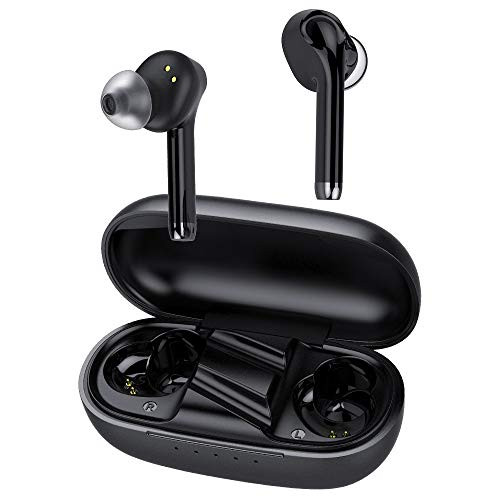 True Wireless Earbuds,NEX AUDIO Q70 Wireless Bluetooth Earbuds in-Ear Stereo Bluetooth Headphones TWS Wireless Earphones (Bluetooth 5.0, Built-in Mic, Stereo Calls, Total 24 Hours Playtime)