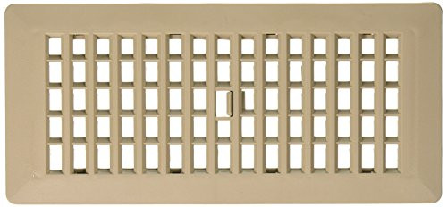 Decor Grates PL410-TA 4-Inch by 10-Inch Plastic Floor Register, Taupe