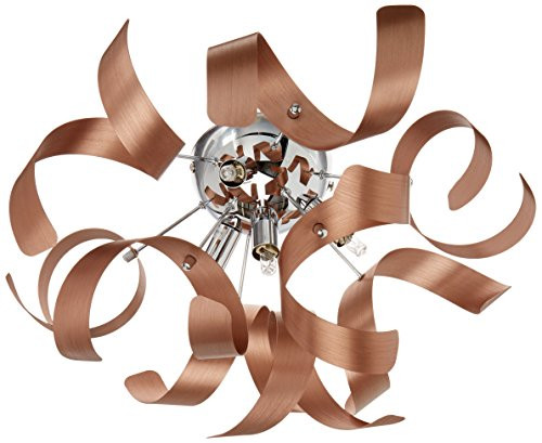 Artcraft Lighting Bel Air Flush Mount, Brushed Copper/Chrome