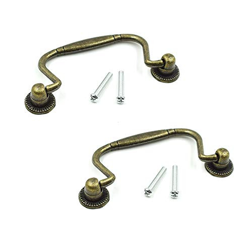 HONJIE Antique Style Drawer Dresser Cabinet Bronze Tone Pull Handles Knob -2pcs