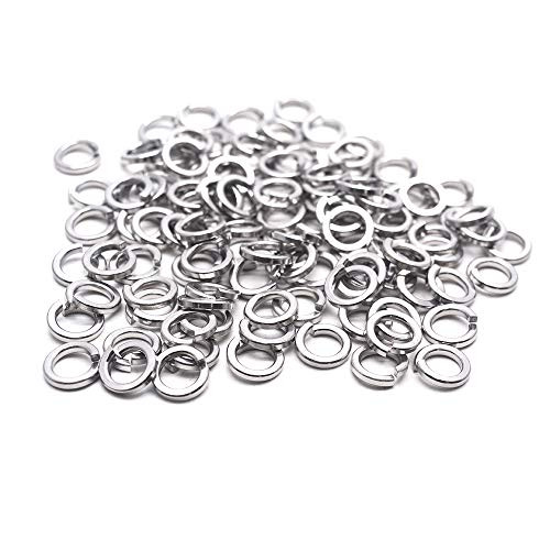 HONJIE M6 Split Lock Spring Washer Ring Gasket 316 Stainless Steel-100pcs