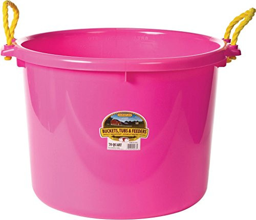 LITTLE GIANT PSB70HOTPINK PSB70 HOT Pink Utility Bucket, 70 Quart,