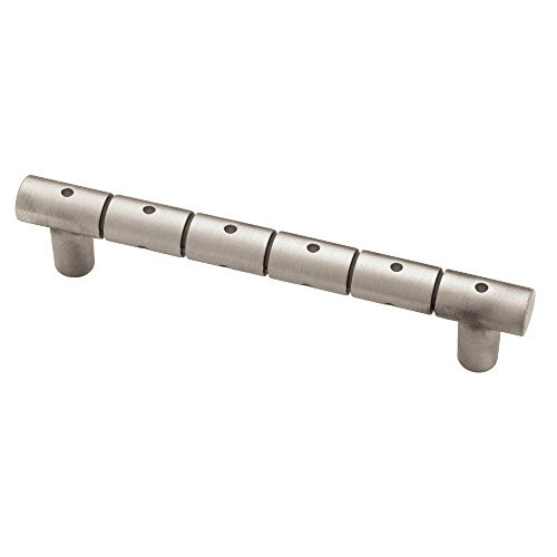 Liberty PBF317-BSP-C 96mm Ring and Dot Kitchen Cabinet Hardware Drawer Handle Pull, Brushed Satin Pewter