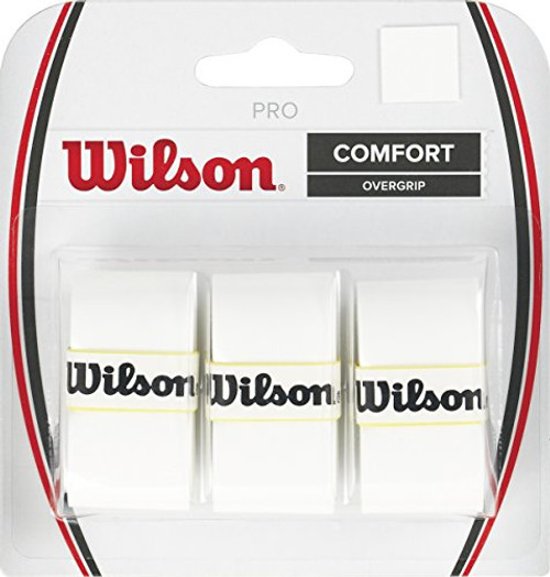 Wilson Tennis Racquet Pro Over Grip, White, Pack of 3 Wilson Tennis Racquet Pro Over Grip, White, Pack of 3