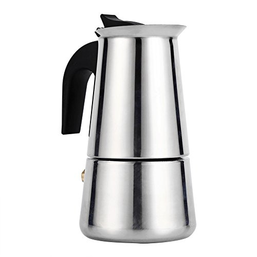 100ml/200ml/300ml/450ml Stainless Steel Moka Pot Espresso Coffee Maker Stove for Office, Home, Restaurant, Cafe Use(450ml)