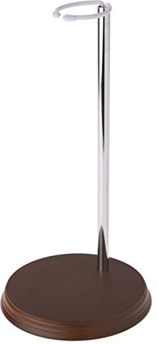 Bard's Chrome and Wood Doll Stand, 13.5" H x 6.5" W x 6.5" D