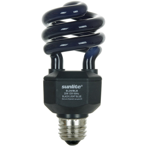 Sunlite SL20/BLB 20 Watt Spiral Energy Saving CFL Light Bulb Medium Base Blacklight Blue Sunlite SL20/BLB 20 Watt Spiral Energy Saving CFL Light Bulb Medium Base Blacklight Blue