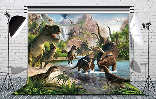 7x5ft Dinosaur Photography Backdrop 3D Backgrounds for Children Kids Adult Portrait Dinosaur Party Vinyl Customized Photo Studio Props RM-034