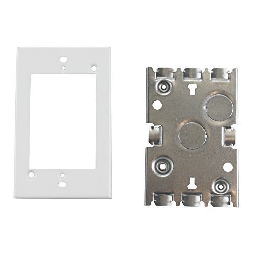 Wiremold 5748WH 1-Gang Device Box, 4-5/8 in L x 2-7/8 in W x 1-3/4 in H, Steel, White
