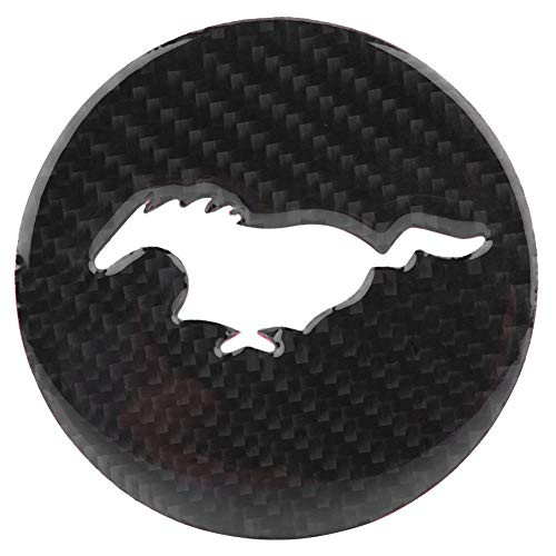 Cuque Carbon Fiber Car Interior Steering Wheel Cover Trim Decorative Sticker for Ford Mustang 2015 2016 2017
