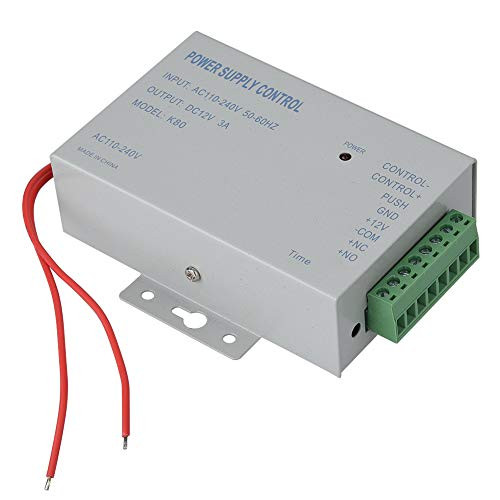Zopsc Access Control Power Supply Input AC110V-240V Output DC 12V 3A 30W Power Supply Controller for Access Control System with NC/NO Outputs, Suitable for Various Types of Electric Locks
