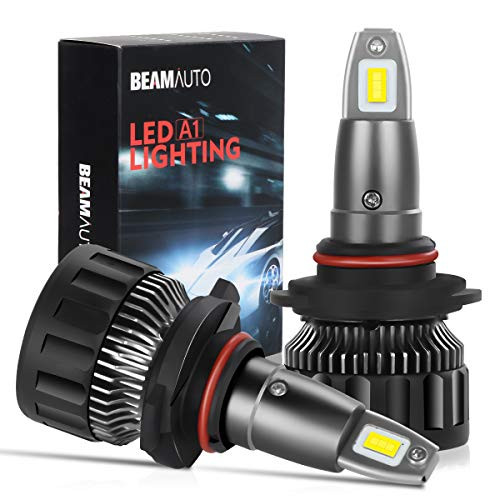 9005 HB3 LED Headlight Bulbs Conversion Kit, BEAMAUTO 10000 Lumens High Power Adjustable Beam, 6000K Xenon White