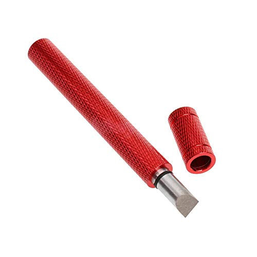 TRADERPLUS Golf Club Groove Sharpener Re-Grooving Tool - Improved Backspin and Ball Control - Wedges and Irons (Red)