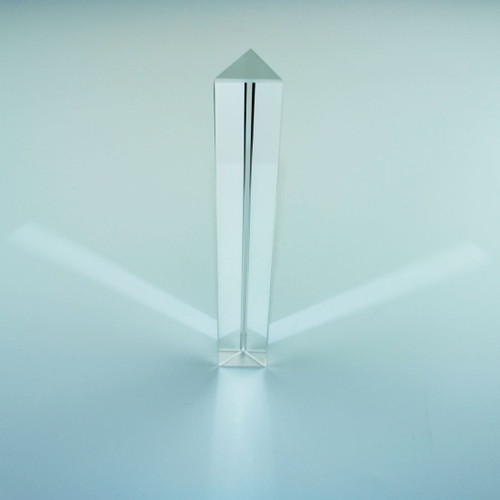 Samyo 7.8 Inch / 200mm Optical Glass Triangular Prism Triple Prism for Physics Teaching Light Spectrum Optics Kits