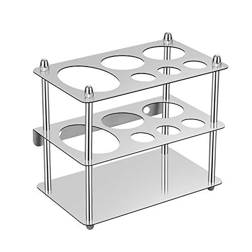 Witlife Toothbrush Holder, Stainless Steel Bathroom Toothbrush Holder and Toothpaste Holder Stand with Drain, Bathroom Toothbrush Storage Organizer for Electric Toothbrush, Toothpaste, Comb and Razor